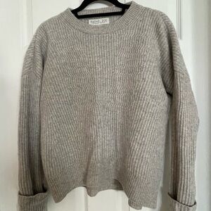 Rachel Zoe Light Gray Cashmere Women's Crew Neck Sweater